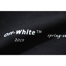 OW Monet oil painting arrow pattern print hooded sweater