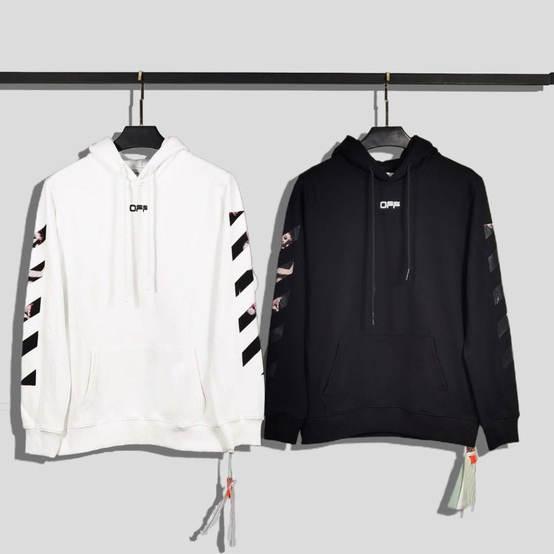 Off White hoodie Angel Wings Arrow Pattern Pullover Hood