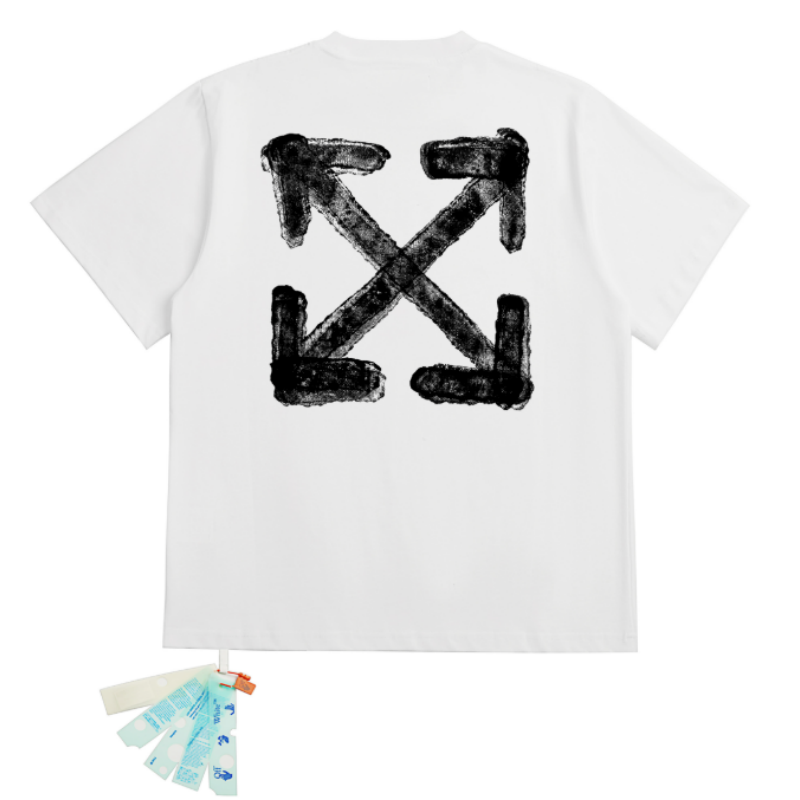 OFF WHITE T SHITRS High-quality 100% pure cotton streetwear