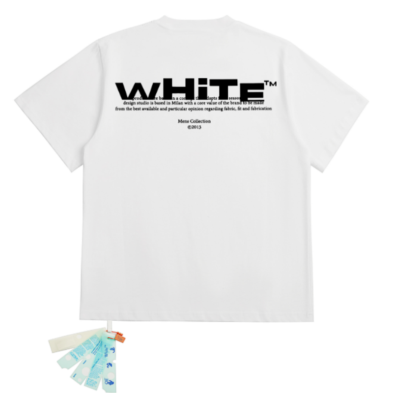 OFF WHITE T SHITRS High-quality 100% pure cotton streetwear