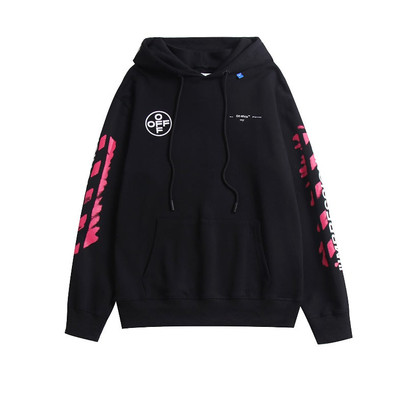 OW Classic 99 Pink Digital Arrow Hooded Sweater