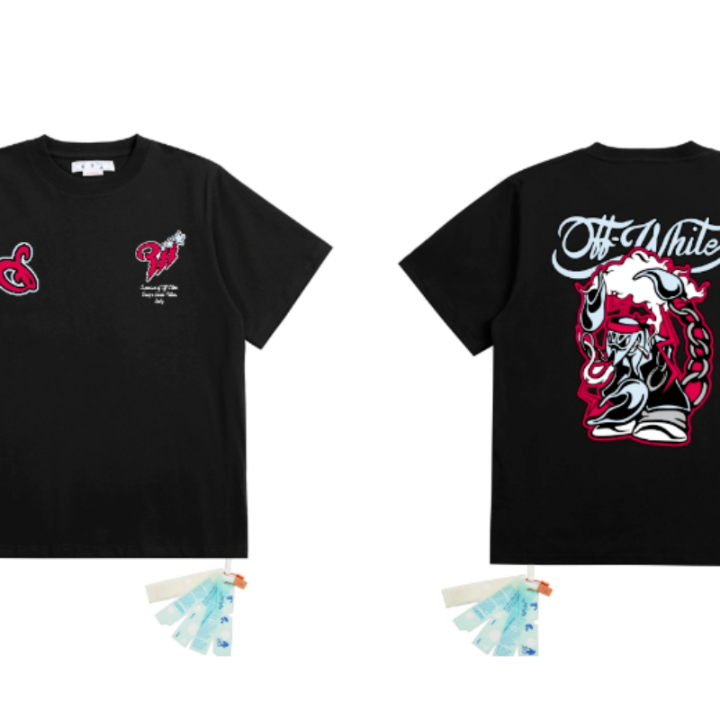 OFF WHITE T SHITRS High-quality 100% pure cotton streetwear