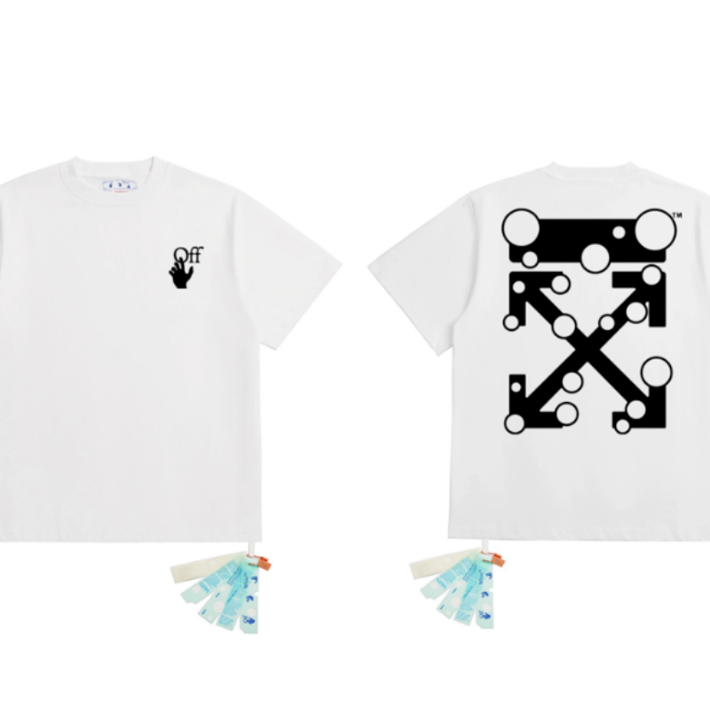 OFF WHITE T SHITRS High-quality 100% pure cotton streetwear