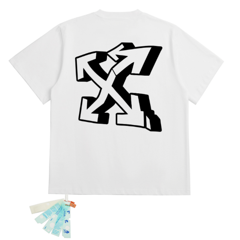 OFF WHITE T SHITRS High-quality 100% pure cotton streetwear