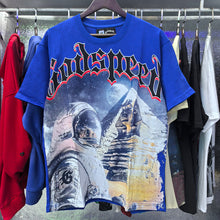 Godspeed T Shirts Spacesuit Pyramid Printing Cotton Casual Crew Neck Short Sleeve Men and Women