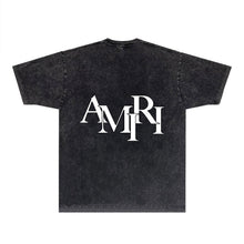 Amiri Washed Distressed T Shirt Printed Trendy Pure Cotton