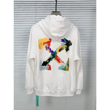 Off White hoodie painted arrow pattern hooded