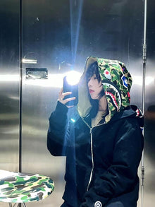 Bathing Ape Bape Hoodie Camouflage Cardigan Men's and Women's Sweater Hoodie Coat