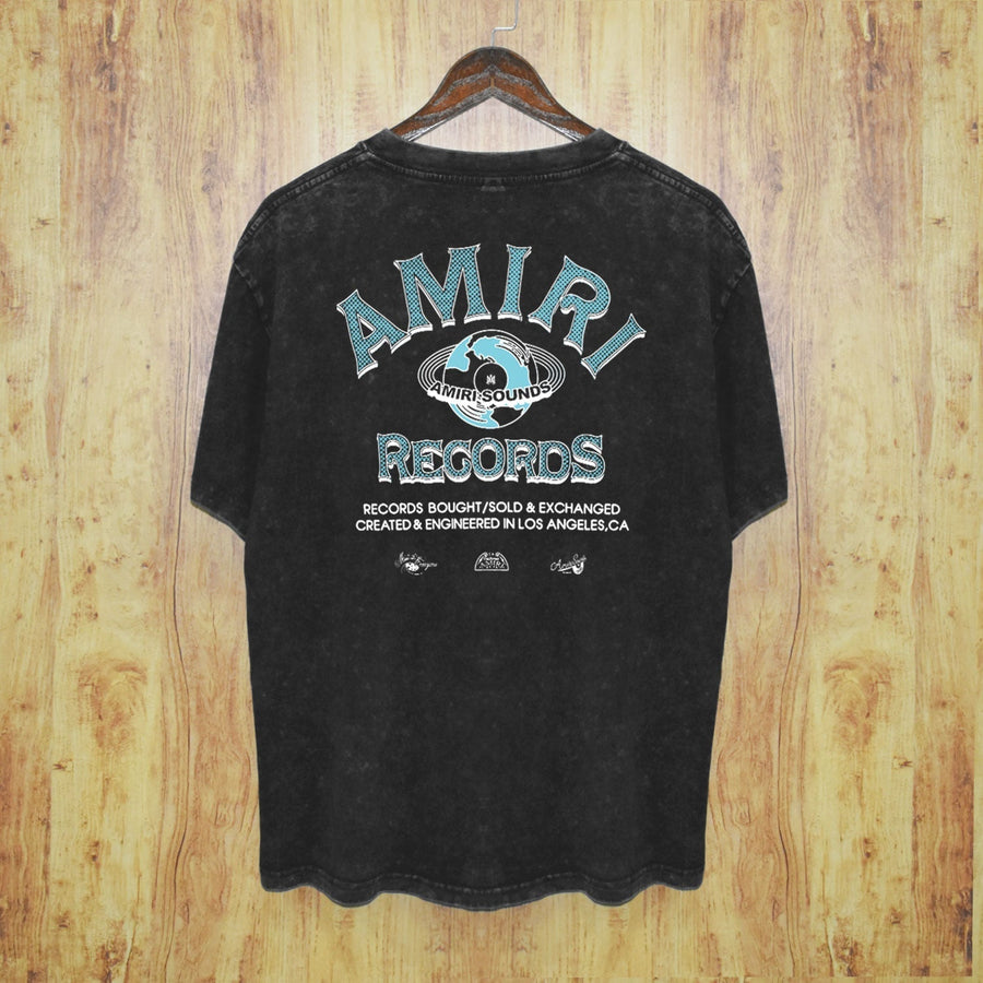 Amiri Washed Distressed T Shirt Printed Trendy Pure Cotton