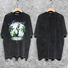 Amiri Washed Distressed T Shirt Printed Trendy Pure Cotton