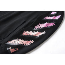 Off White hoodie red gradual change arrow pattern hooded