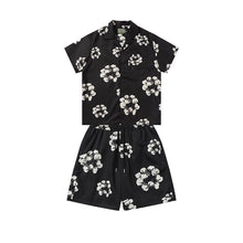 Denim Tears T shirt & Shorts 2 Piece Set Button cardigan woven