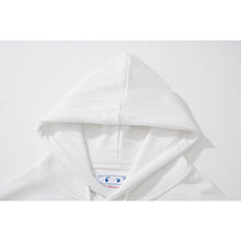 Off White hoodie Multicolored Leaf Arrow Pattern Crew Neck Hoodie