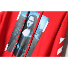 Off White hoodie Mona Lisa frame pattern hooded